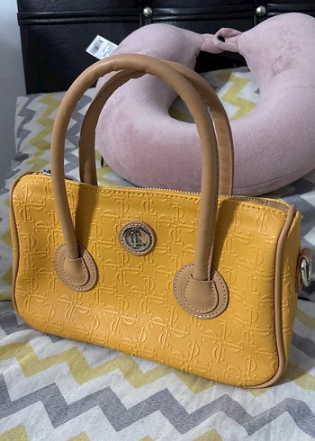 Sarı Deri Kadın Günlük Çanta - Görsel 2