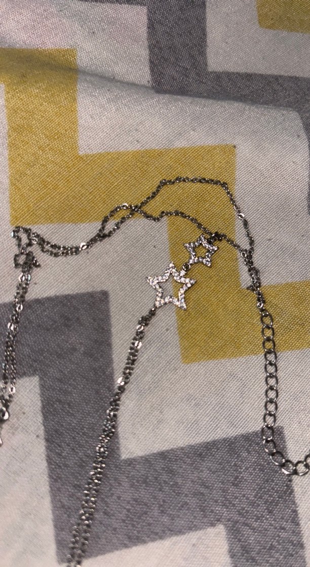 Gri Zincir Detaylı Nakışlı yıldızlı el hazması - Görsel 2