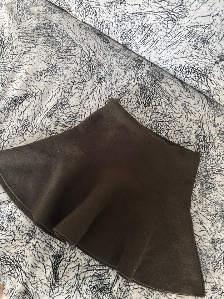 Kadife Kahverengi Mini Etek - Görsel 3