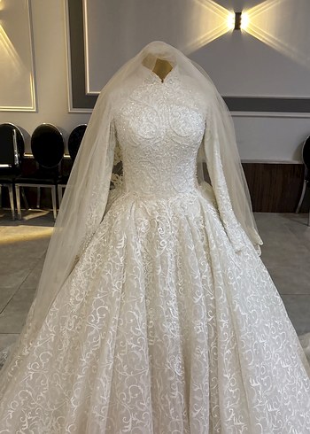 Vintage Straplez Beyaz Prenses Gelinlik - Görsel 3