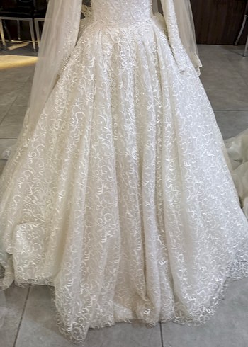 Vintage Straplez Beyaz Prenses Gelinlik - Görsel 4