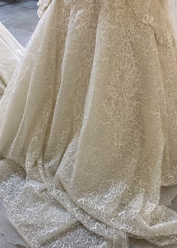 Vintage Straplez Beyaz Prenses Gelinlik - Görsel 2