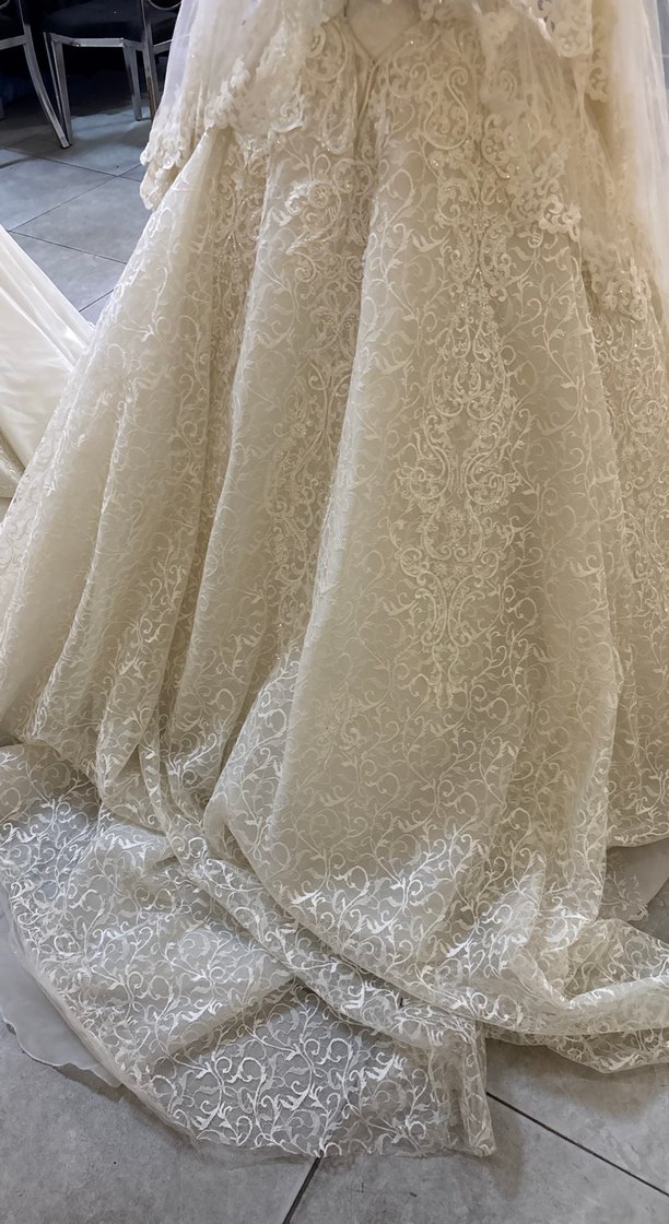 Vintage Straplez Beyaz Prenses Gelinlik - Görsel 2