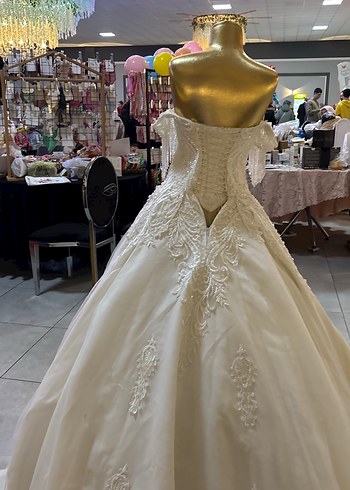 Parlak Beyaz Prenses Gelinlik - Görsel 4