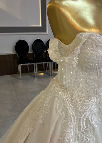 Parlak Beyaz Prenses Gelinlik - Görsel 3