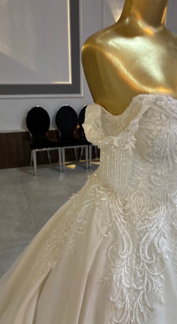 Parlak Beyaz Prenses Gelinlik - Görsel 3