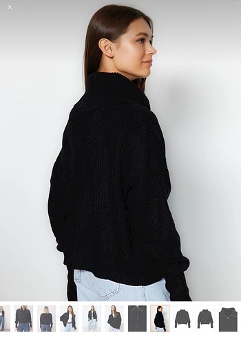 Siyah Bomber Hırka - Görsel 5