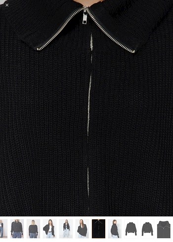 Siyah Bomber Hırka - Görsel 4