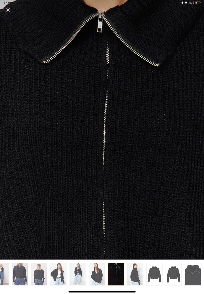 Siyah Bomber Hırka - Görsel 4