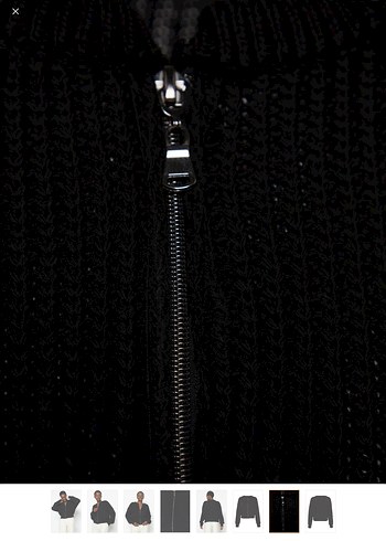 Siyah Örgü Kadın Hırka - Görsel 7