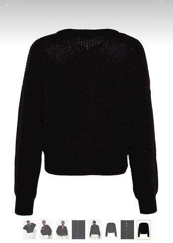 Siyah Örgü Kadın Hırka - Görsel 8