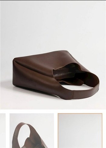 Kahverengi Deri Minimalist Kadın Çanta - Görsel 2