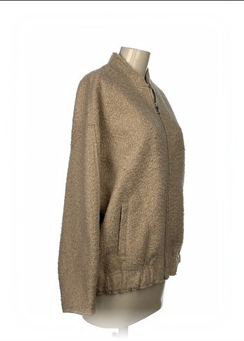 zara Bej Kadın Ceket, Peluş Detaylı, Rahat Kesim - Görsel 2