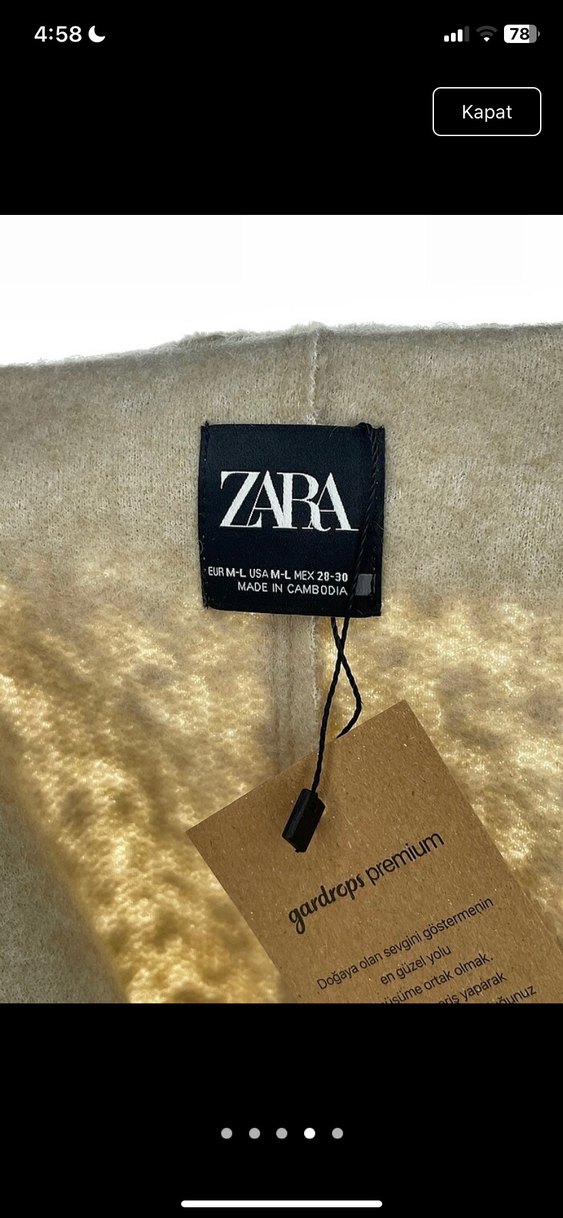 zara Bej Kadın Ceket, Peluş Detaylı, Rahat Kesim - Görsel 4