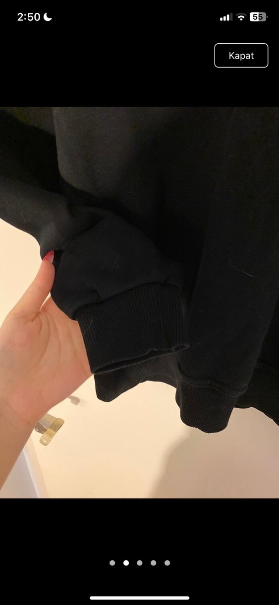 Baskılı Siyah Kadın Sweatshirt - Görsel 2