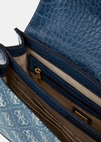 Mavi Zincir Detaylı Denim Guess Çanta - Görsel 3
