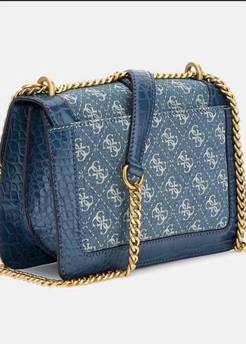 Mavi Zincir Detaylı Denim Guess Çanta - Görsel 2