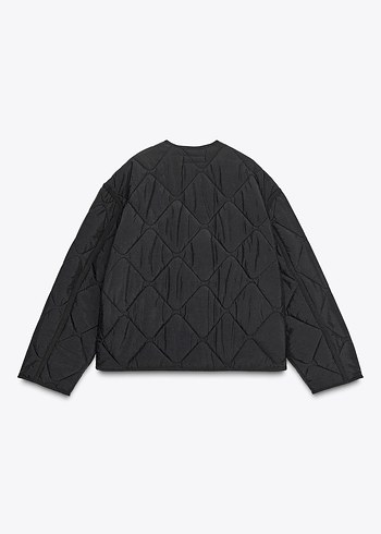 Zara Yama Cepli Kapitone Mont Ceket - Görsel 2