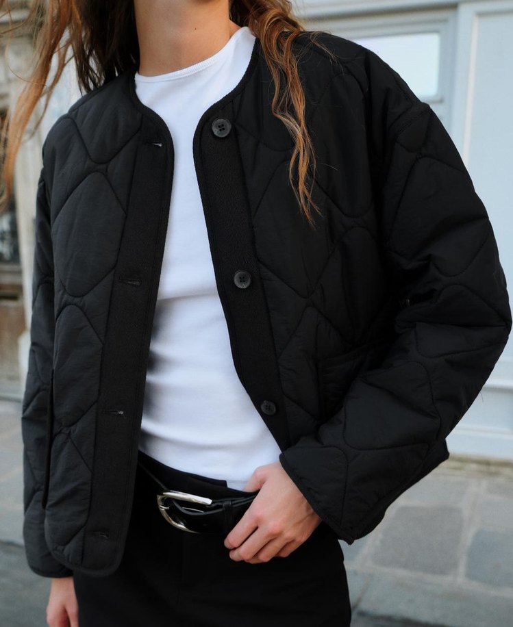 Zara Yama Cepli Kapitone Mont Ceket - Görsel 4