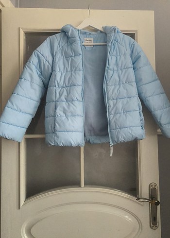 DeFacto marka Kız Çocuk Mavi Fermuarlı Mont - Görsel 6