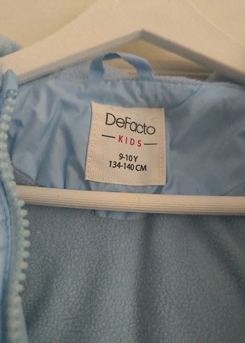 DeFacto marka Kız Çocuk Mavi Fermuarlı Mont - Görsel 4