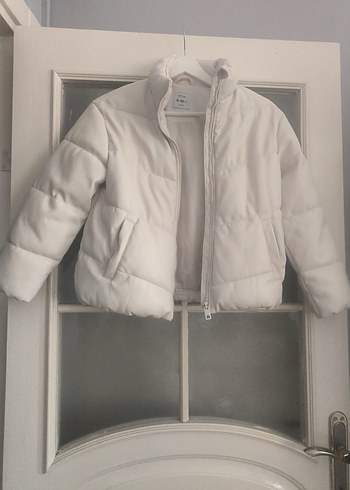 Beyaz Fermuarlı mont - Görsel 8