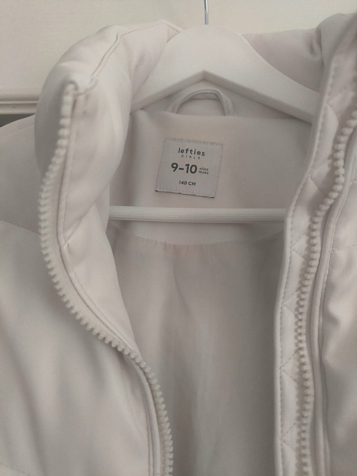 Beyaz Fermuarlı mont - Görsel 5