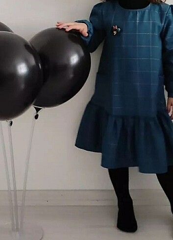 6 Yaş Beden Kız çocuk kareli elbise