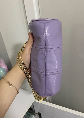 lila rengi küçük çanta - Görsel 3