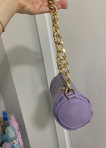lila rengi küçük çanta - Görsel 2
