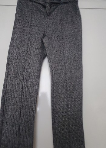 Gri Pilili Kadın Kumaş Pantolon - Görsel 2