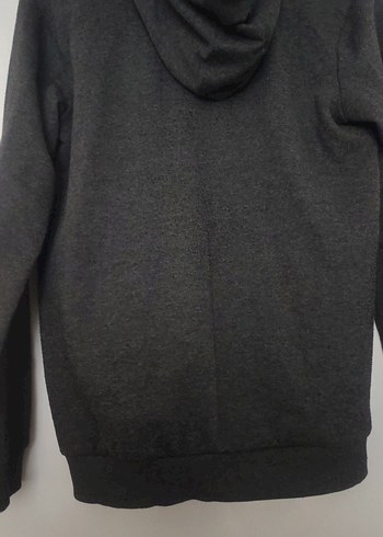 Erkek Gri Fermuarlı Sweatshirt - Görsel 4