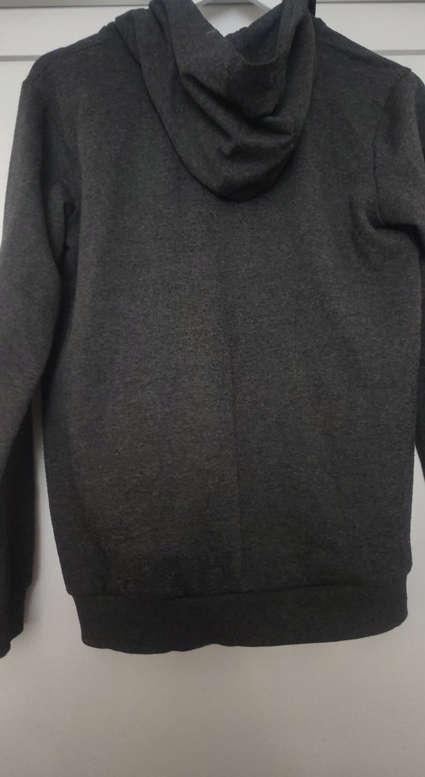 Erkek Gri Fermuarlı Sweatshirt - Görsel 4