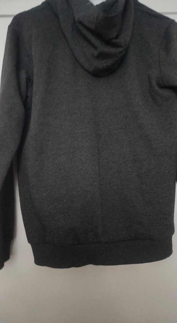 Erkek Gri Fermuarlı Sweatshirt - Görsel 5