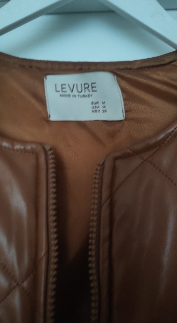 Kahverengi Deri Kadın Ceket - Görsel 2