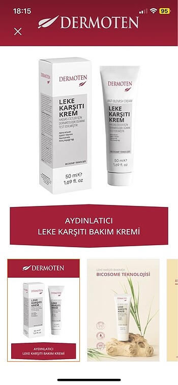 Leke Karşıtı Krem