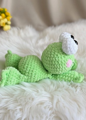  Beden Renk Renkli Yeşil Peluş Kurbağa Oyuncak