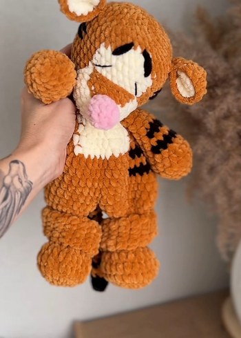 Renkli Kadife Kumaş Kaplan Peluş Oyuncak