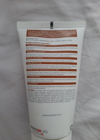 Diğer Solante Pigmenta SPF50+ Tinted Güneş Kremi 150 ml