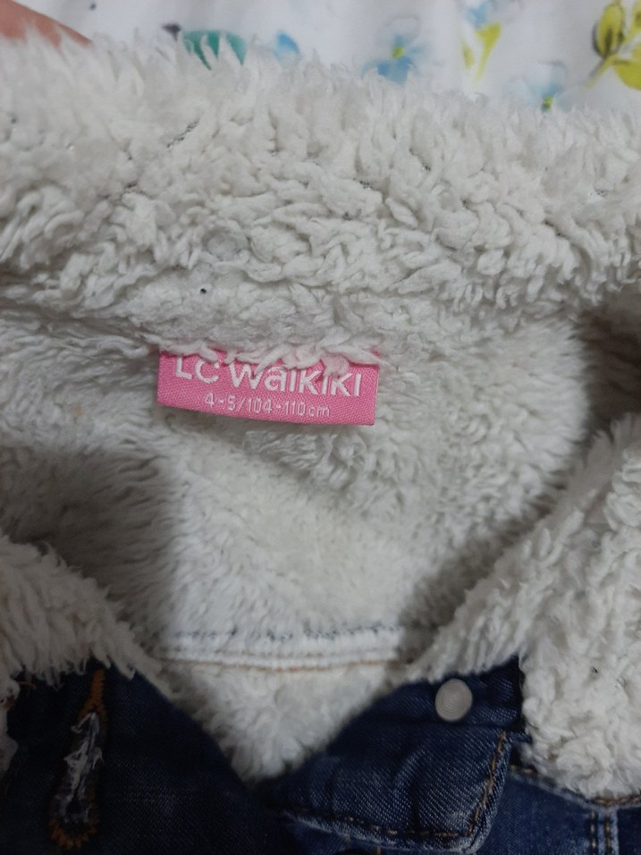 Kız Çocuk Mavi Denim Yelek - Görsel 3