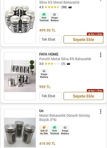 Diğer Kaç adet alacağınızı siz belirleyin