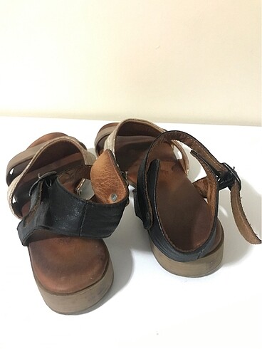 Hakiki deri sandalet - Görsel 2