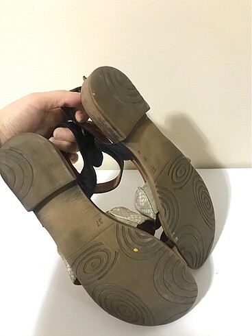 Hakiki deri sandalet - Görsel 3