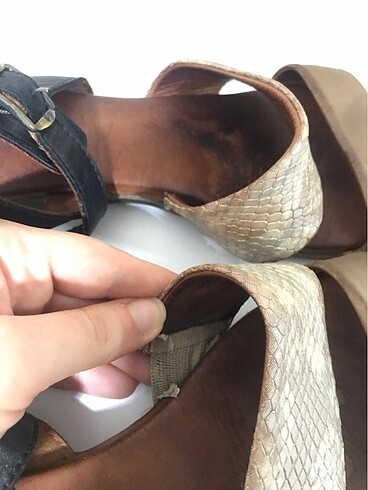 Hakiki deri sandalet - Görsel 4