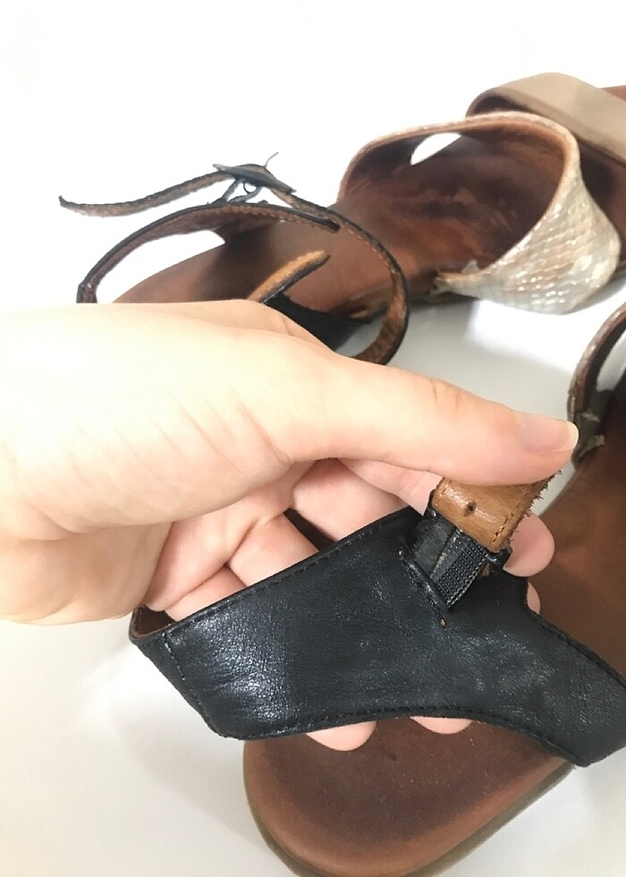 Hakiki deri sandalet - Görsel 5