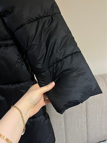 Mango su geçirmez kapitone mont - Görsel 8