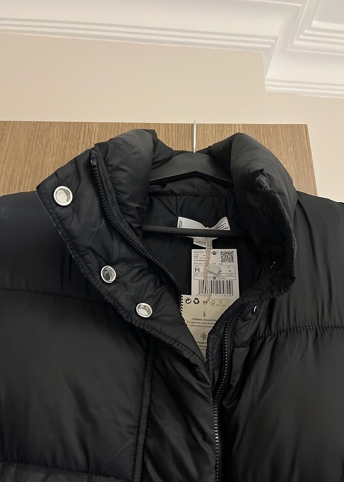 Mango su geçirmez kapitone mont - Görsel 2