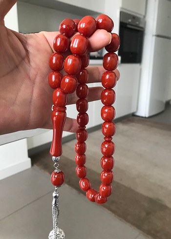 eski sıkma kehribar tesbih - Görsel 2