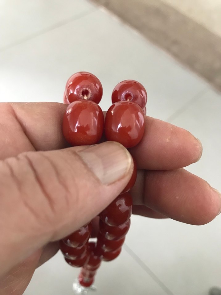 eski sıkma kehribar tesbih - Görsel 4