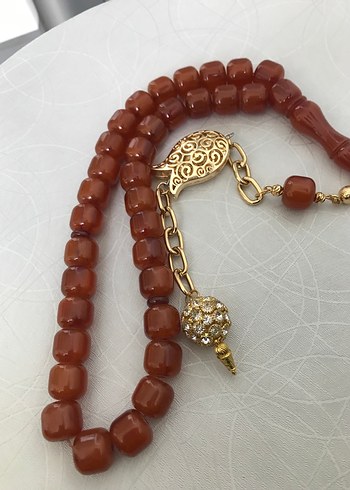 eski sıkma kehribar tesbih - Görsel 2